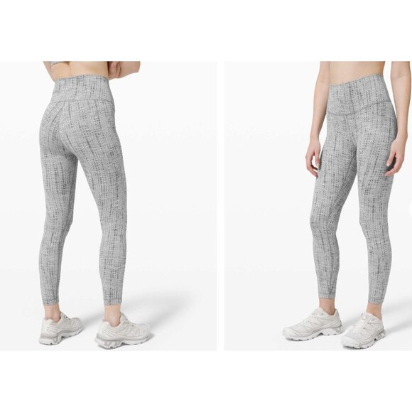Lululemon Leggings Womens 8 Wunder Under High Rise Grey Yoga Train - Picture 1 of 10
